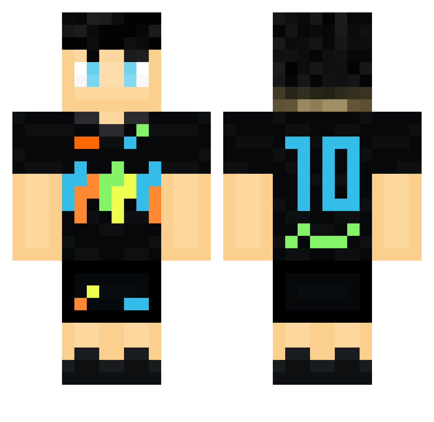 444sqmu Minecraft skin, front and back view