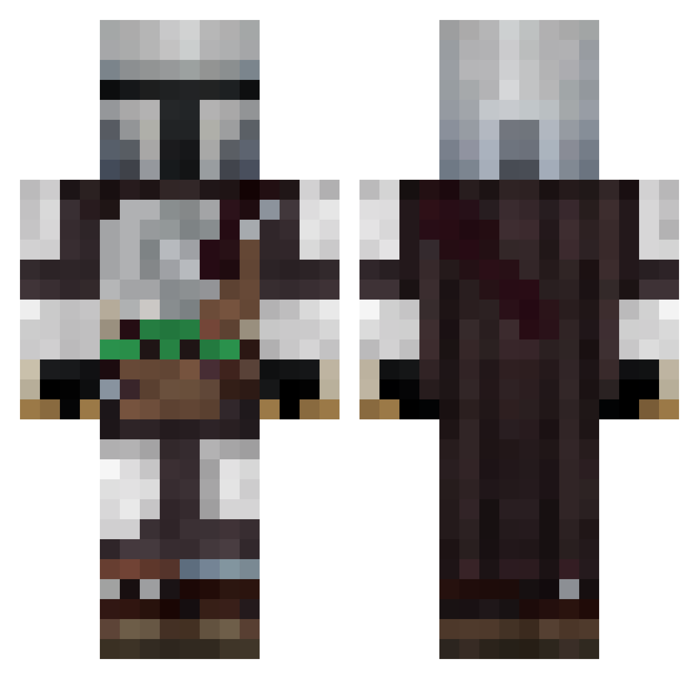 StomperGHG Minecraft skin, front and back view