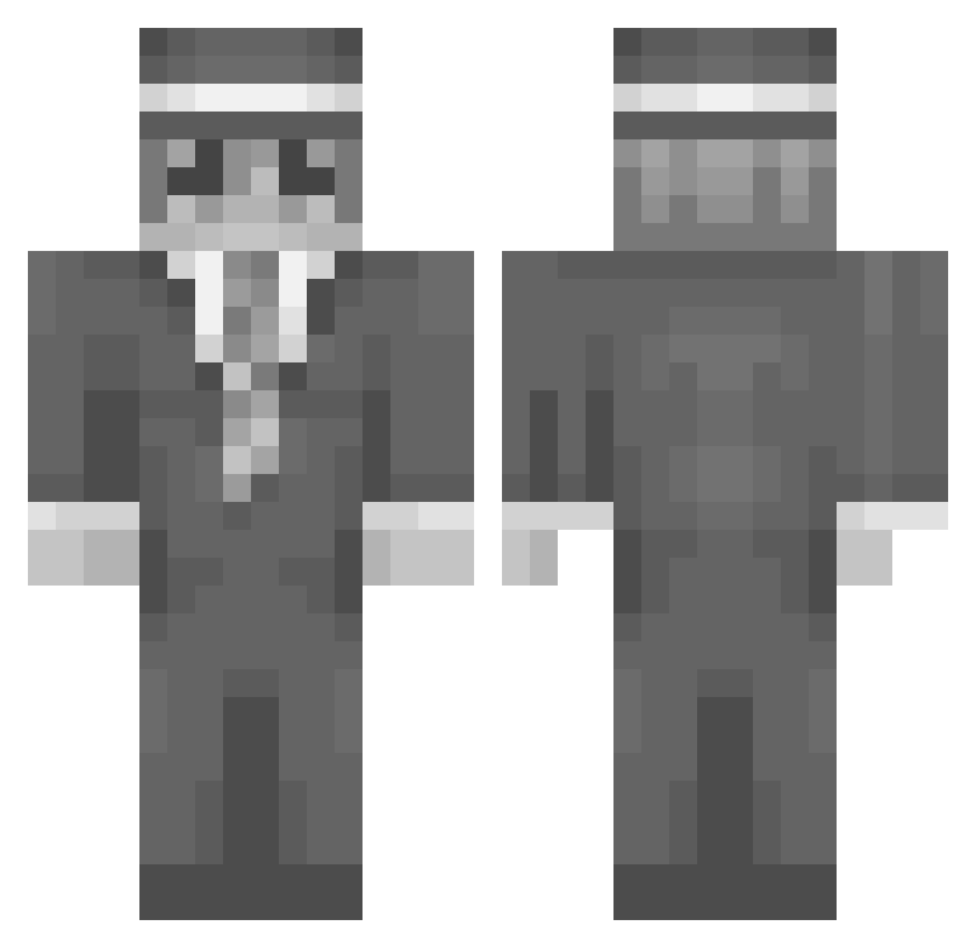 Jimin_K Minecraft skin, front and back view