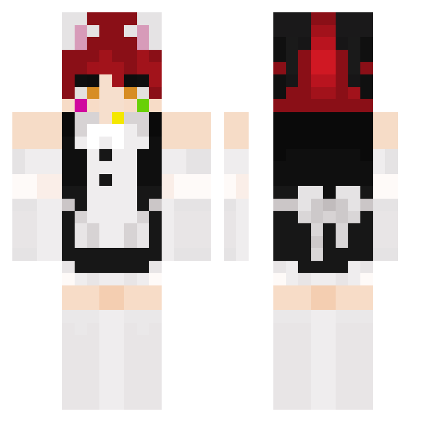 TheNuminous Minecraft skin, front and back view