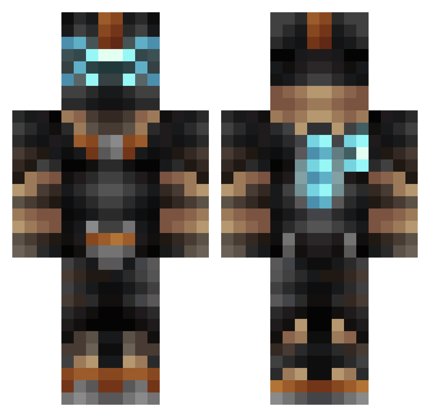 MisleadGrido Minecraft skin, front and back view
