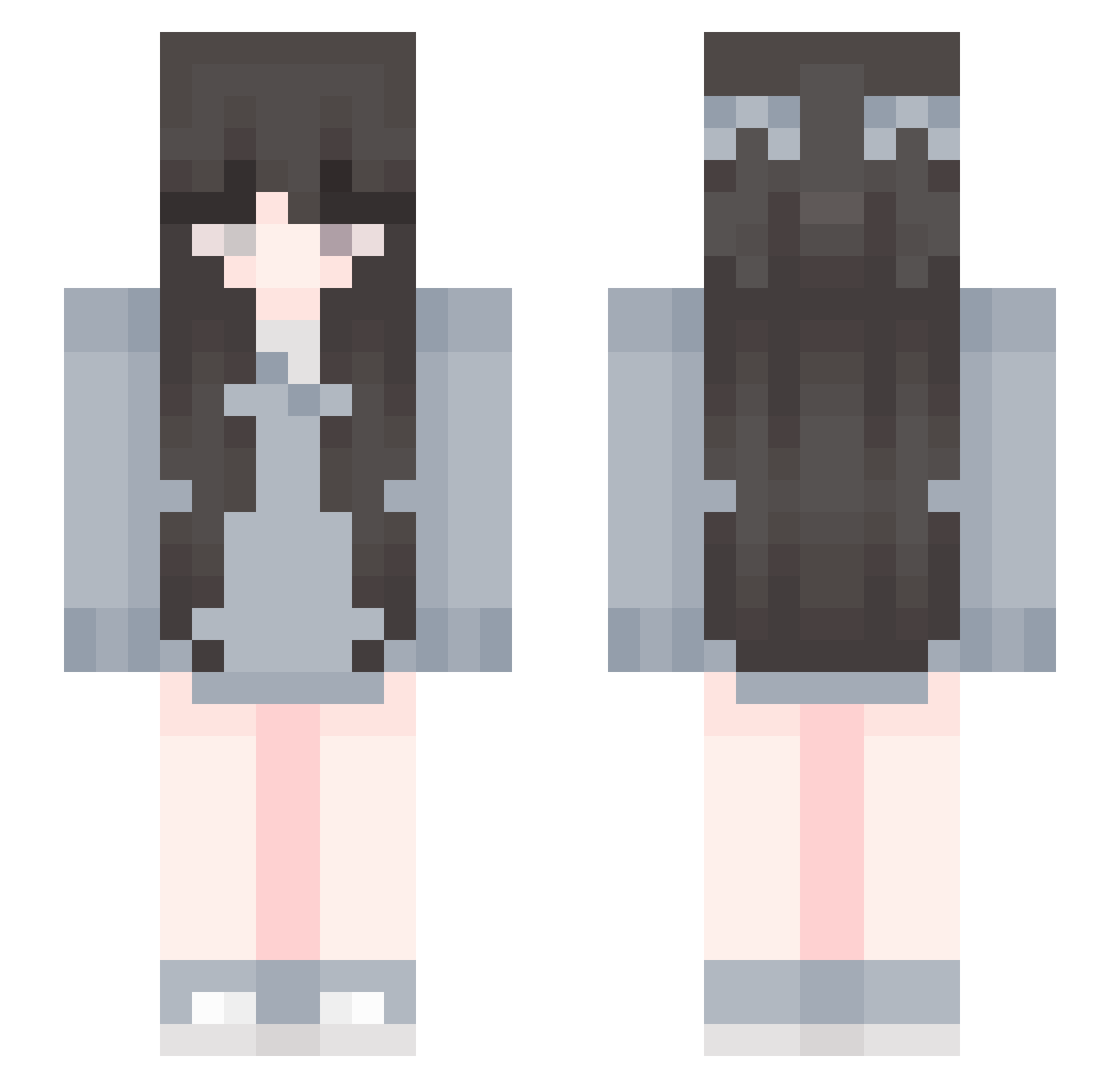 zynful Minecraft skin, front and back view