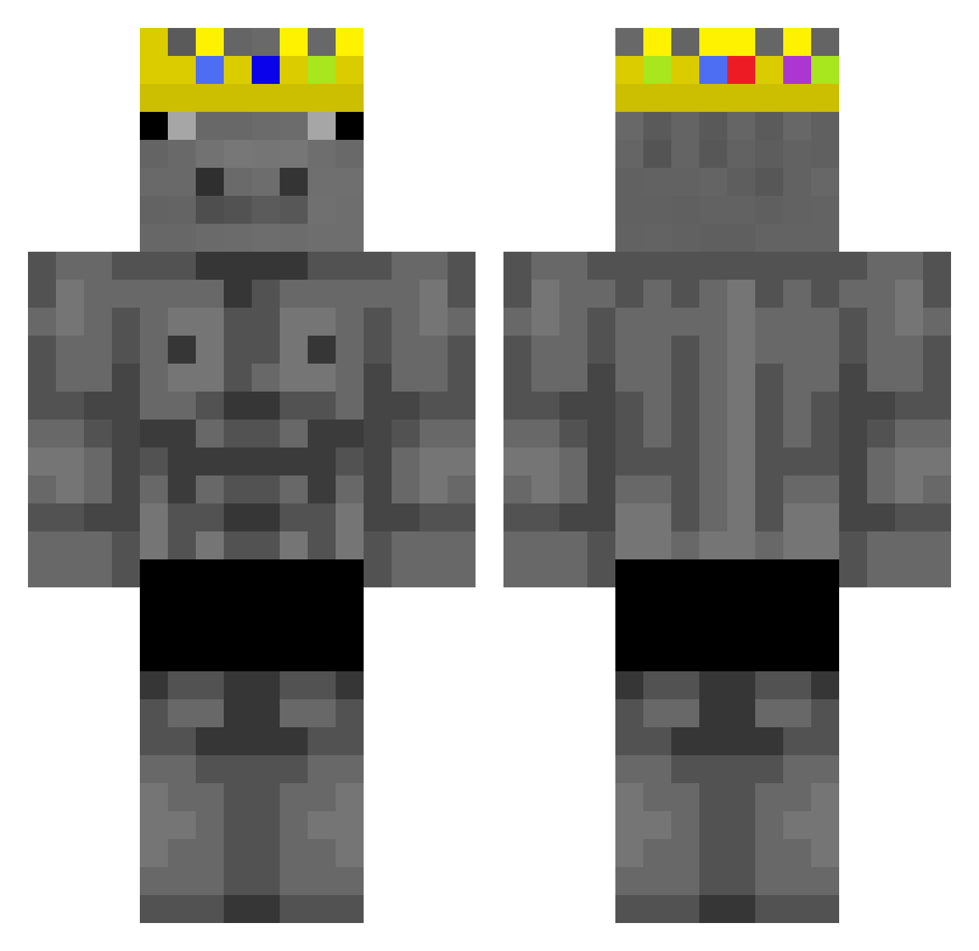 solo_xxx Minecraft skin, front and back view
