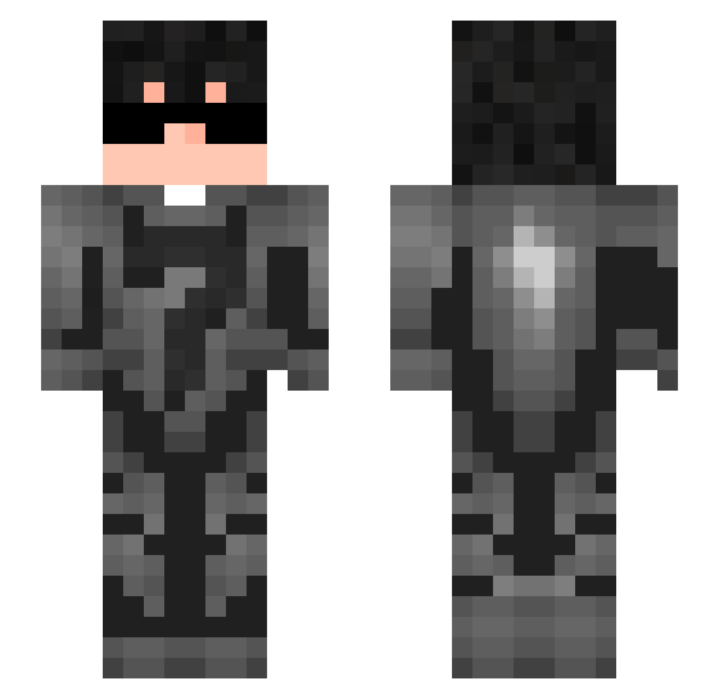 davidchan Minecraft skin, front and back view