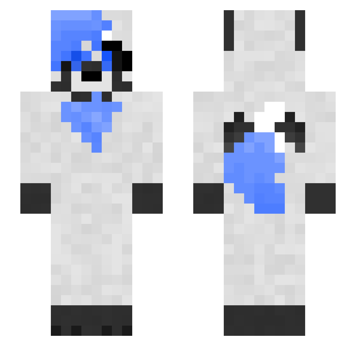 FolfDagger Minecraft skin, front and back view