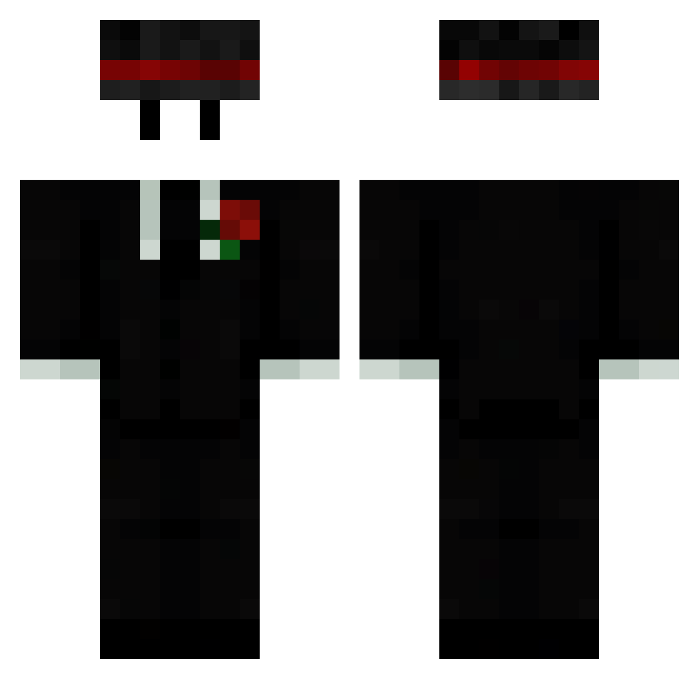 Uvoo Minecraft skin, front and back view