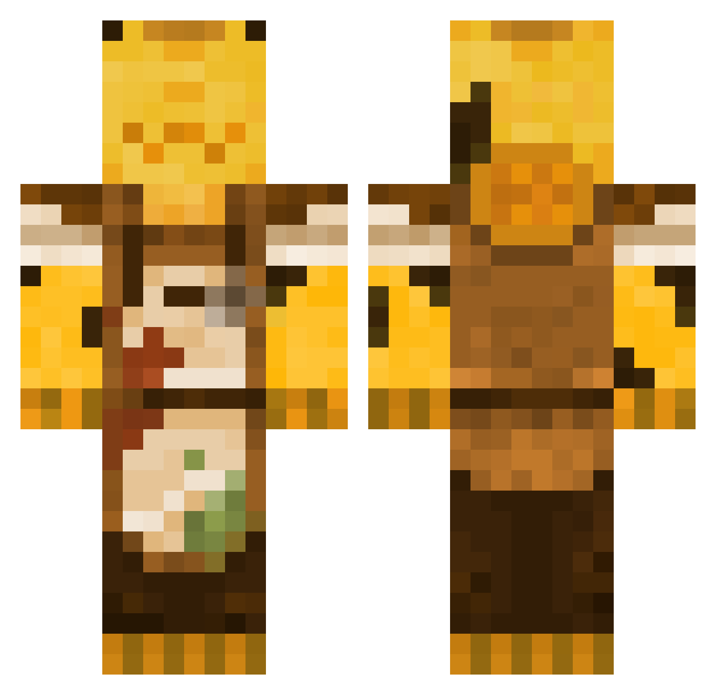 Doom_Slug_ Minecraft skin, front and back view