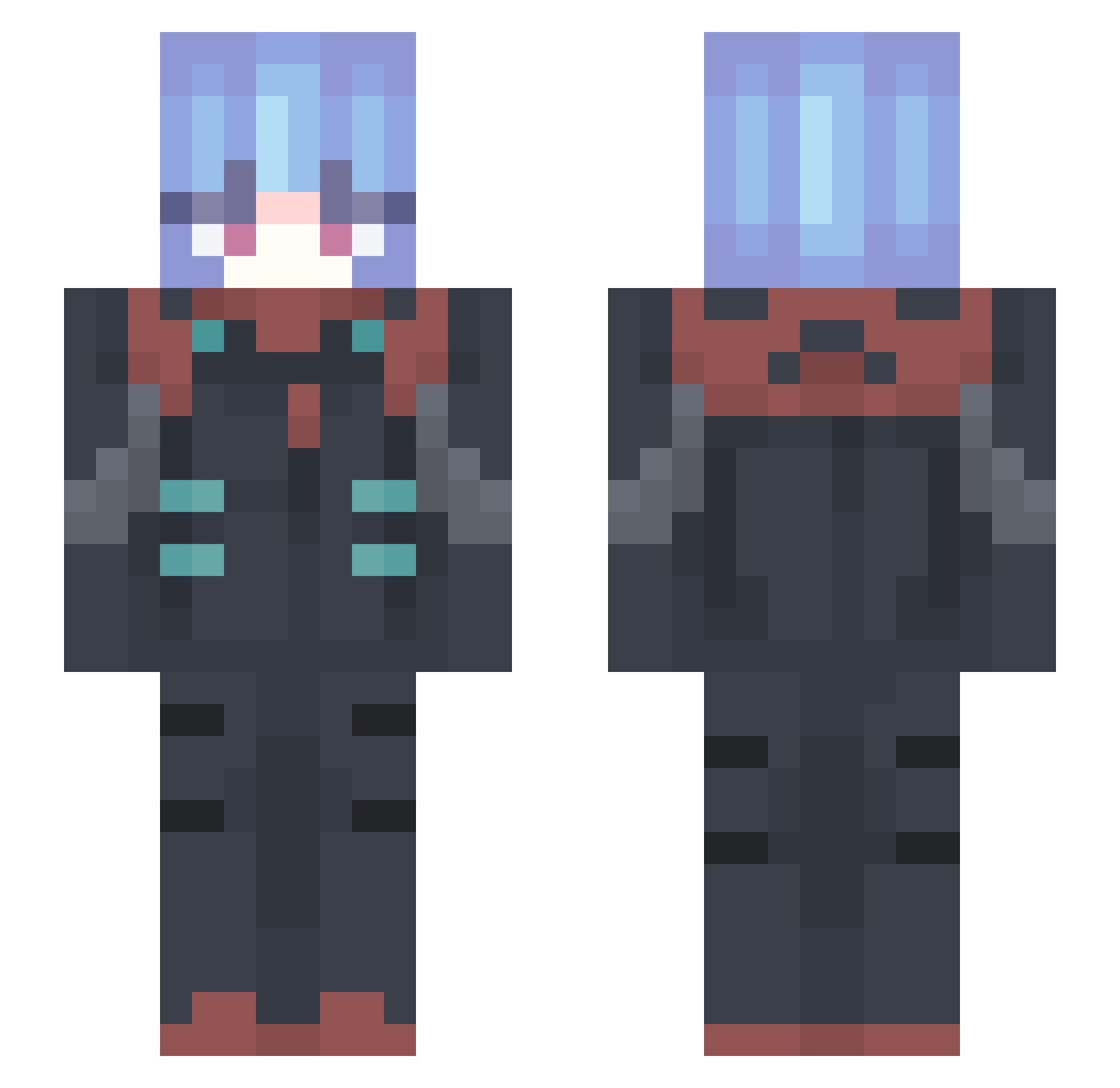 Joshuaaam Minecraft skin, front and back view
