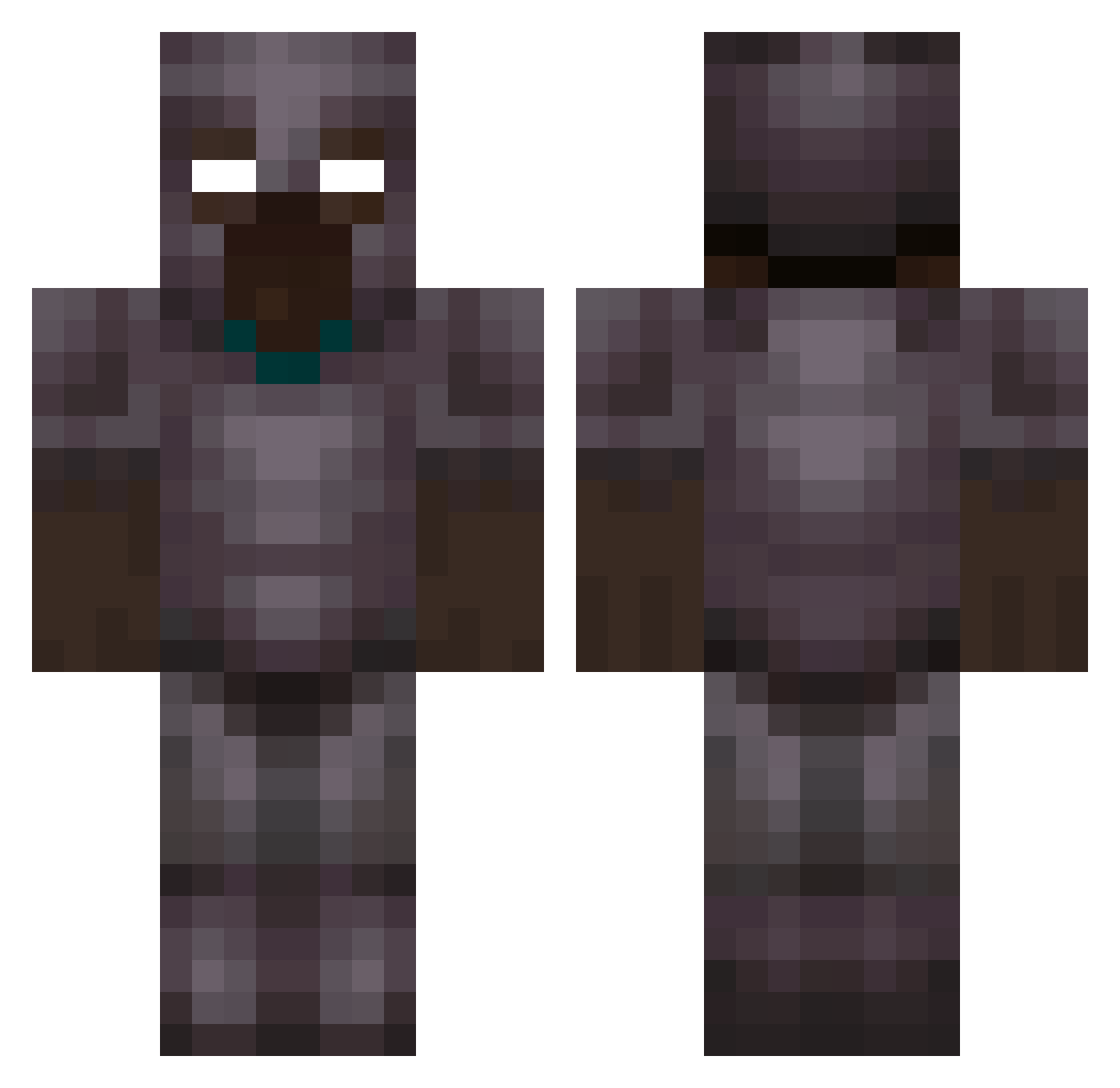 Gavvbtw Minecraft skin, front and back view