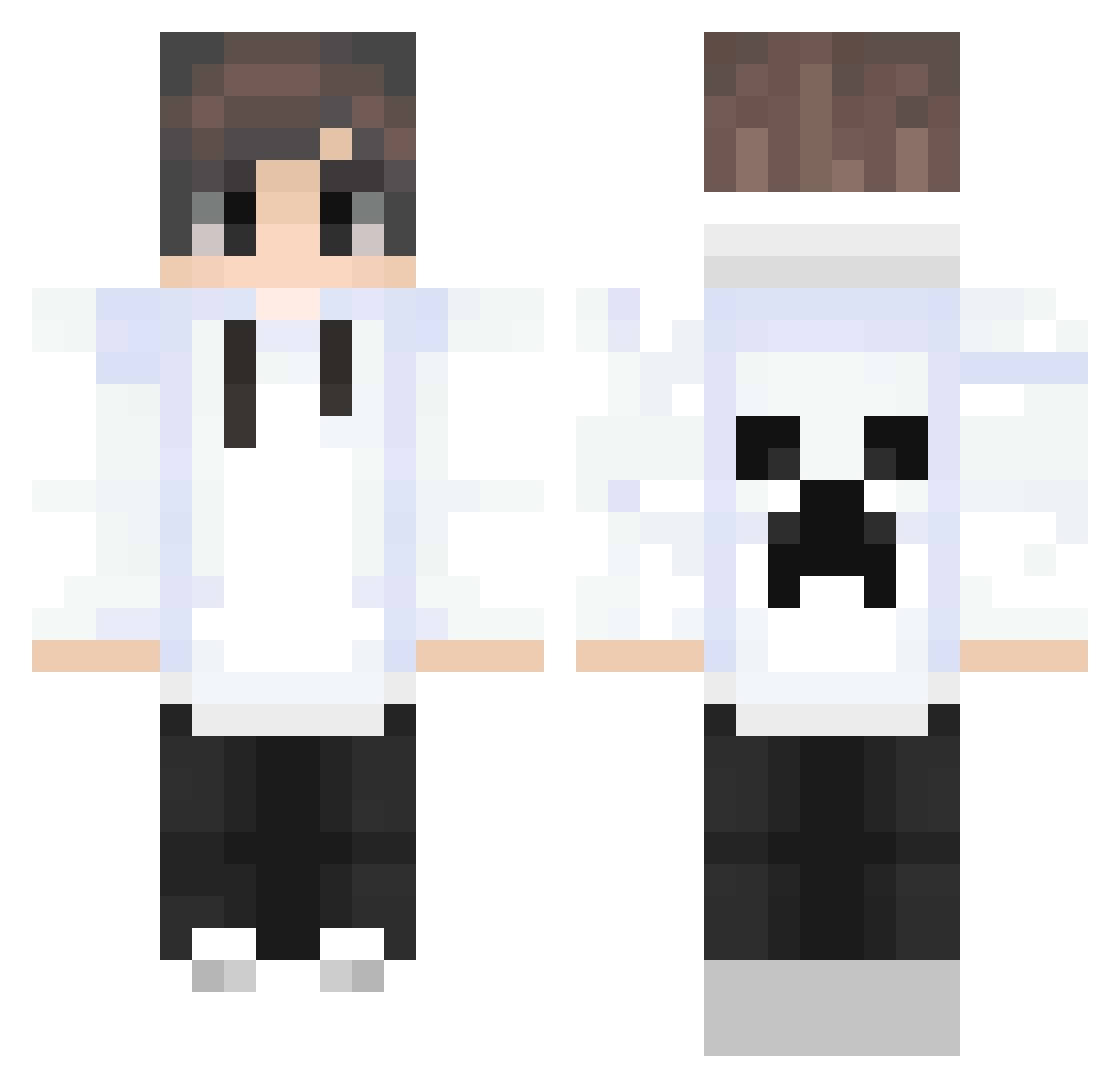 Zotkyy Minecraft skin, front and back view