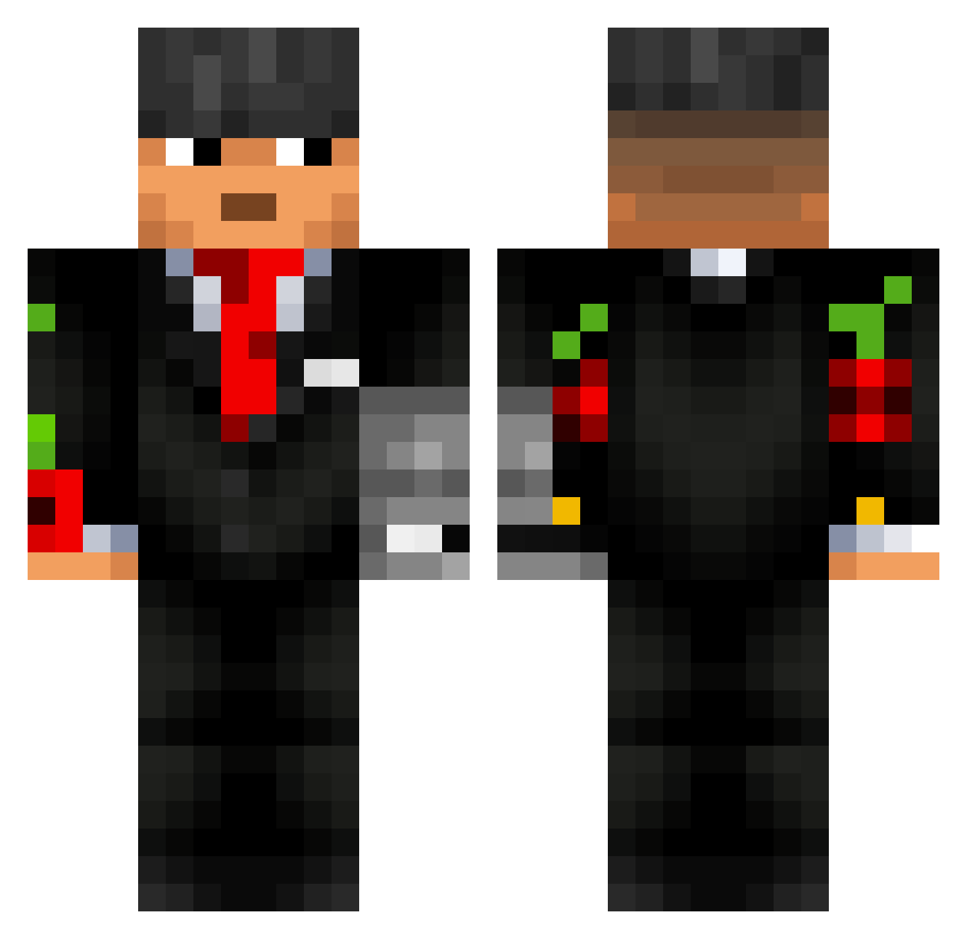 Davidekhraje Minecraft skin, front and back view