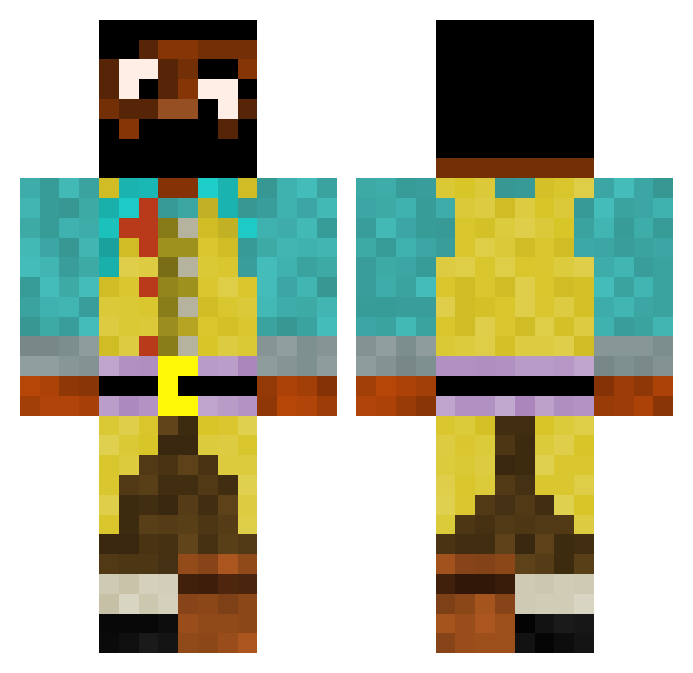 legion011 Minecraft skin, front and back view