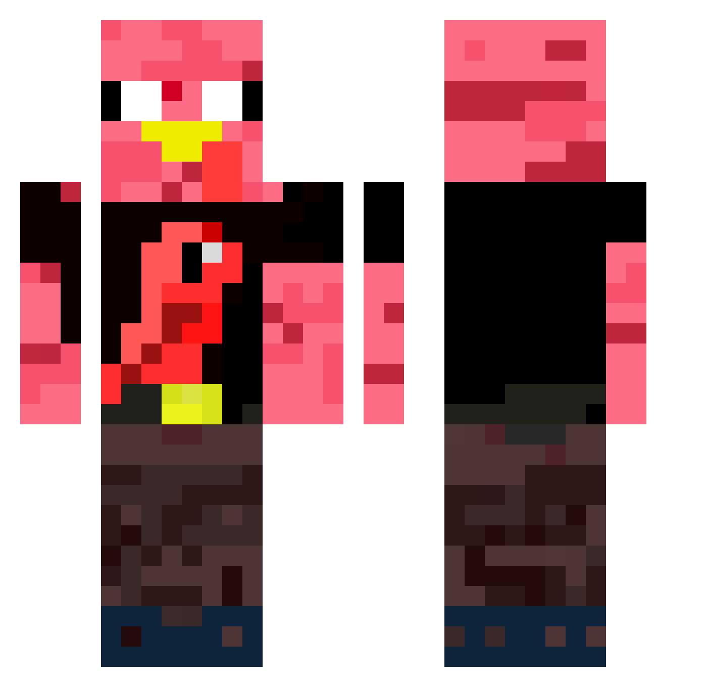 One_Less_ Minecraft skin, front and back view