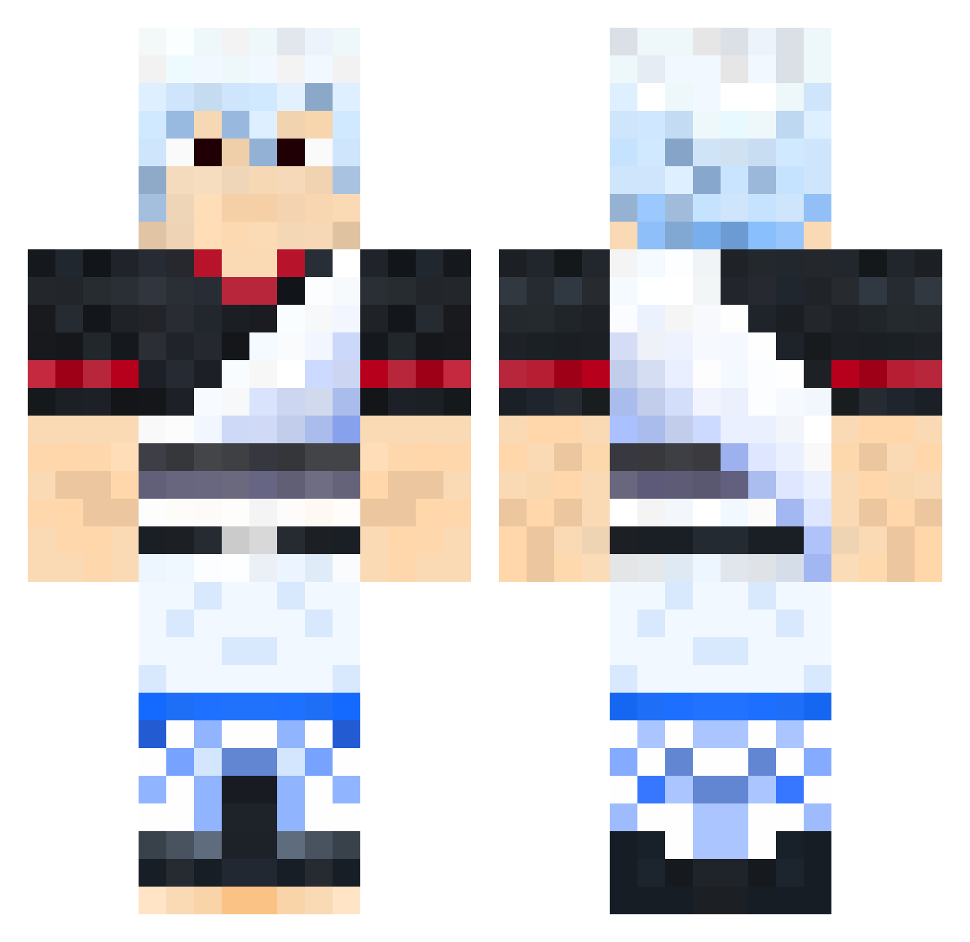 Konafeh Minecraft skin, front and back view