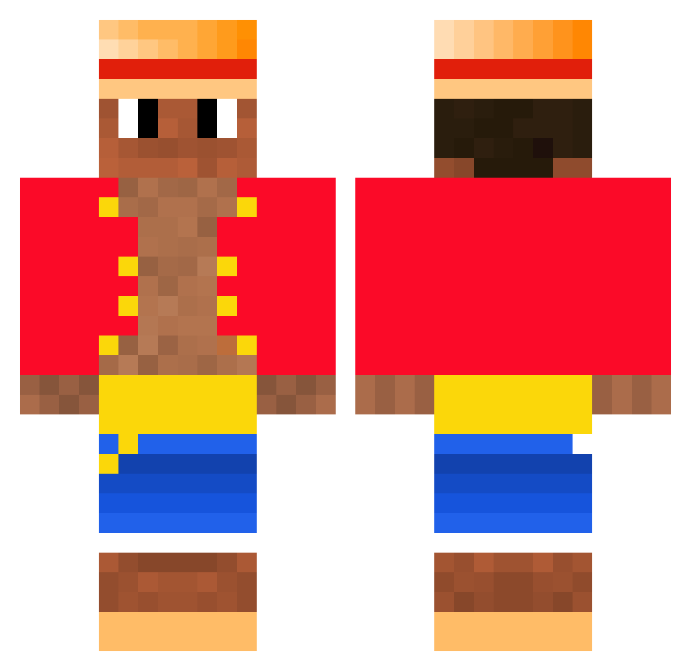 420Mafin Minecraft skin, front and back view