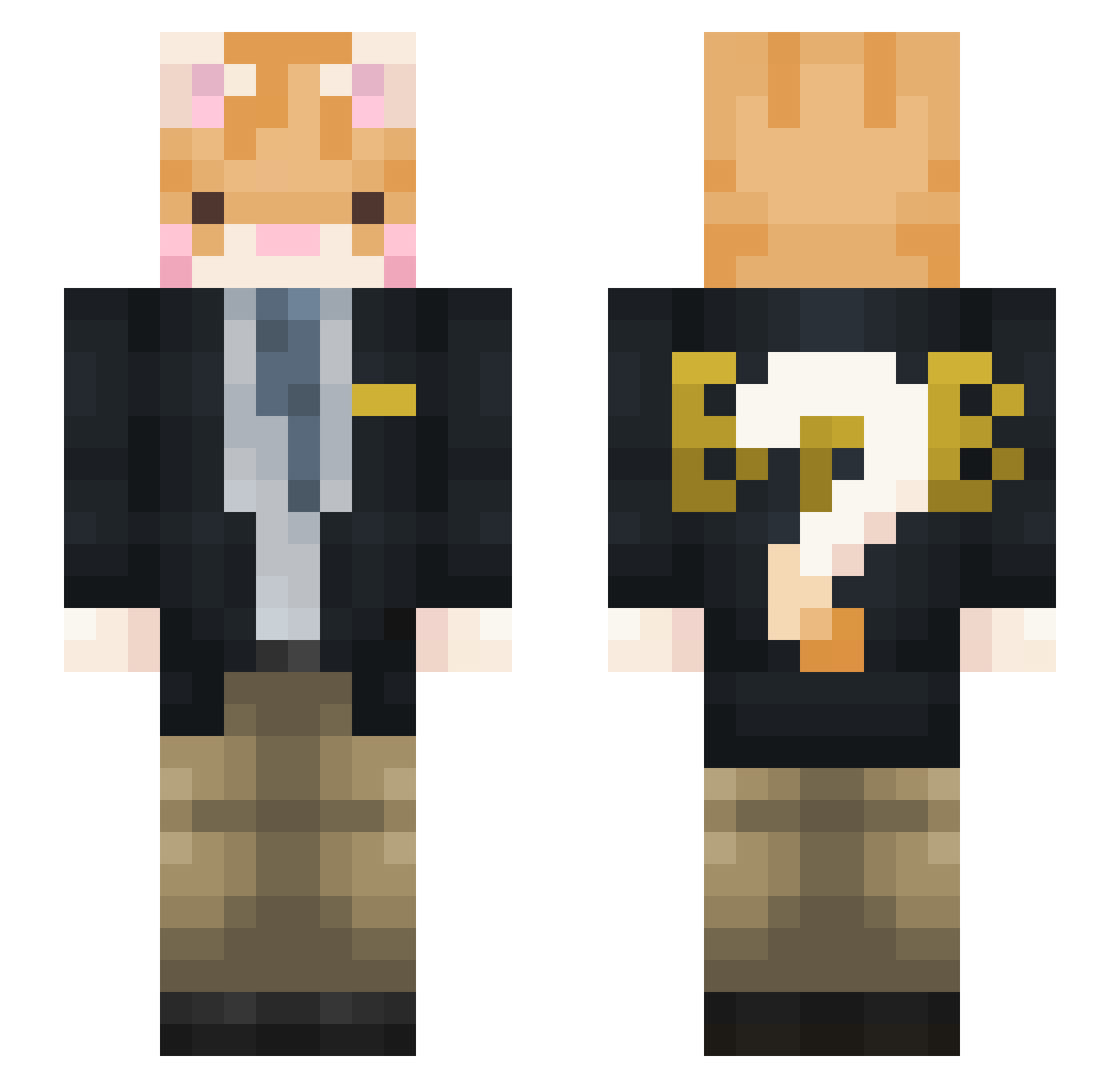 seiriii Minecraft skin, front and back view