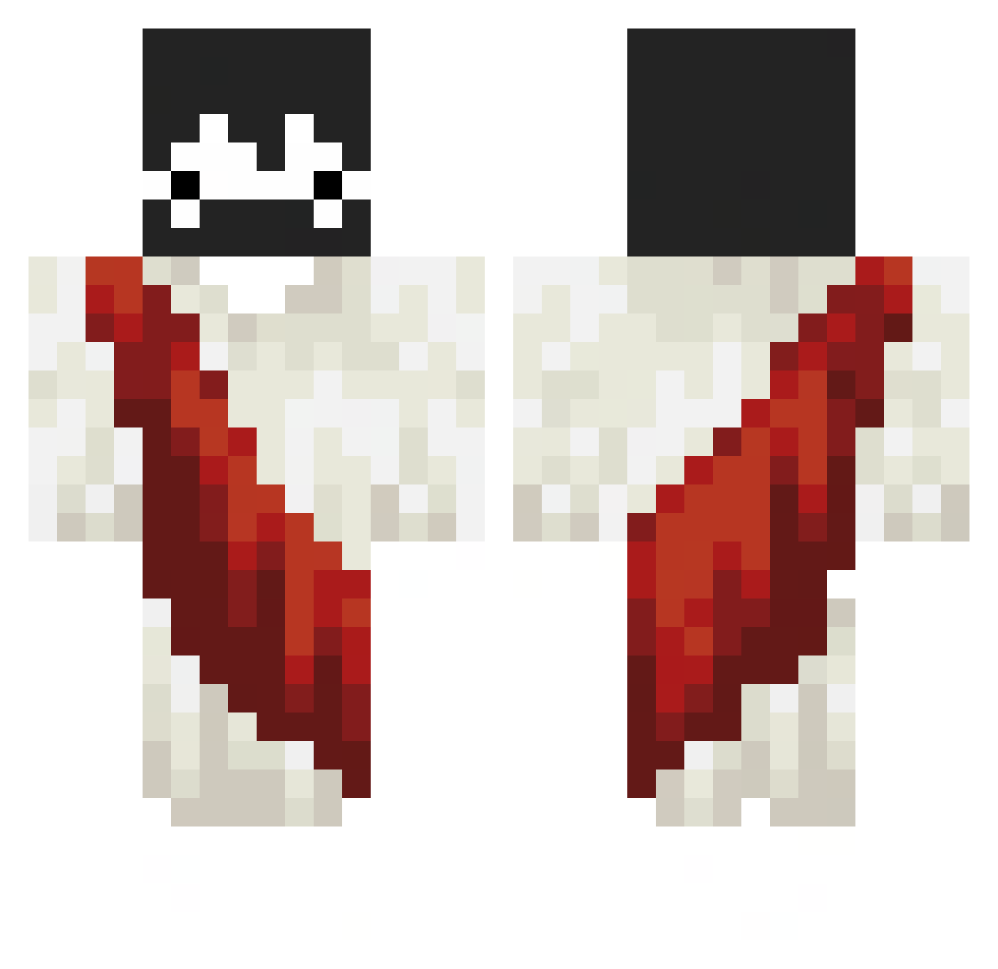IWillPunchYou Minecraft skin, front and back view