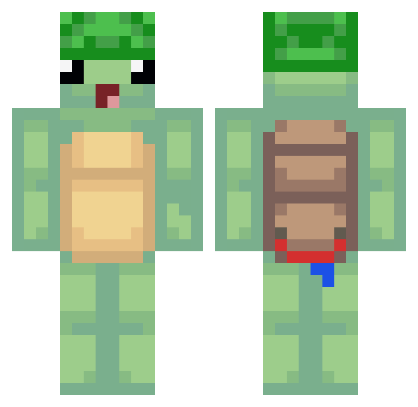 oGalaxies Minecraft skin, front and back view