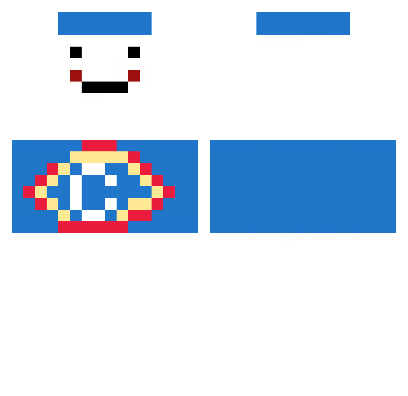 WellMen Minecraft skin, front and back view