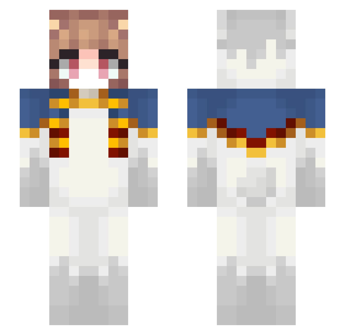 franciscogalaxy Minecraft skin, front and back view