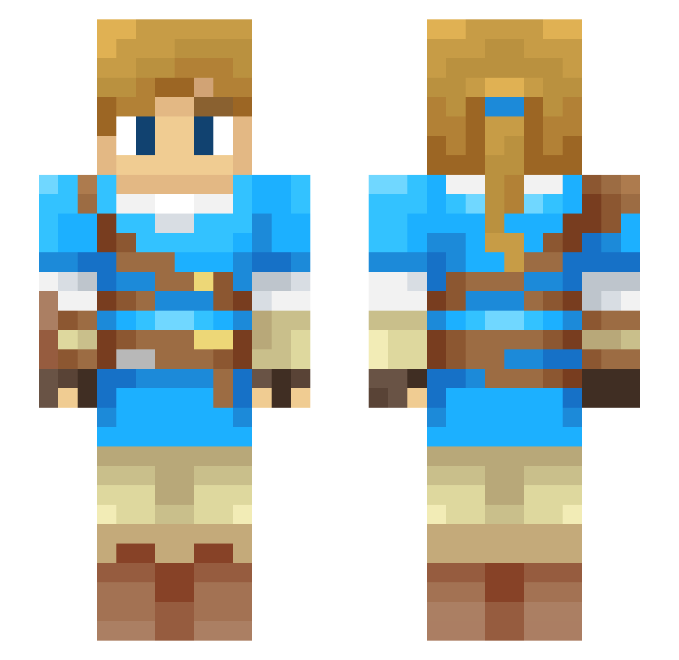 LowKey13 Minecraft skin, front and back view