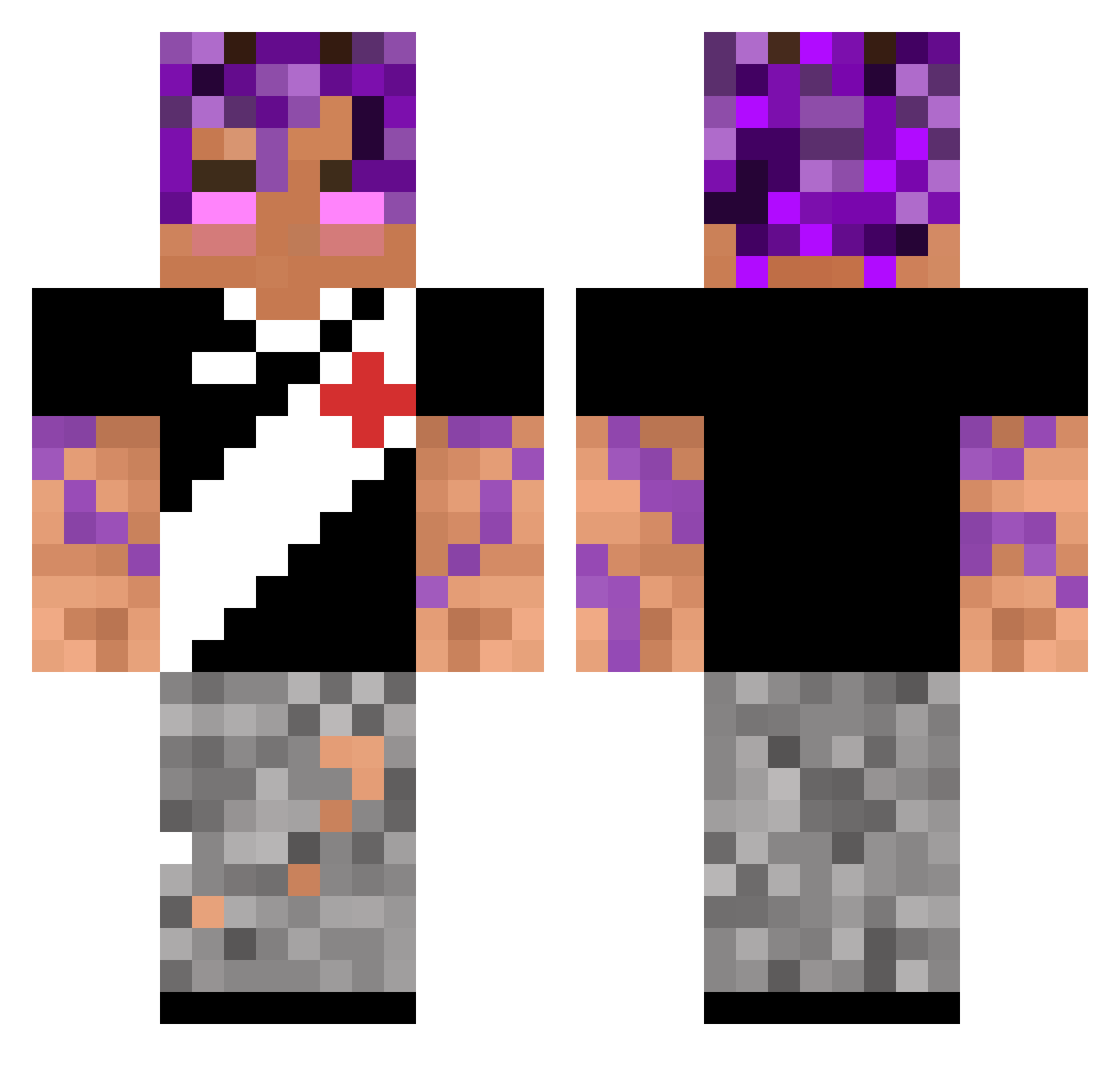 yancoin00 Minecraft skin, front and back view