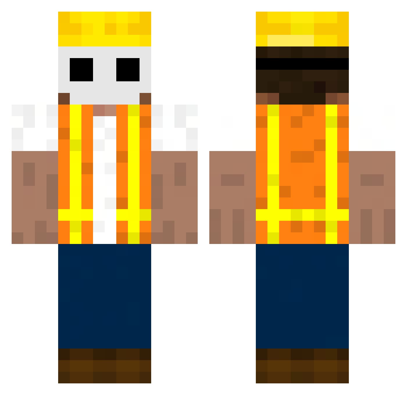 IchHalteEsNedAus Minecraft skin, front and back view