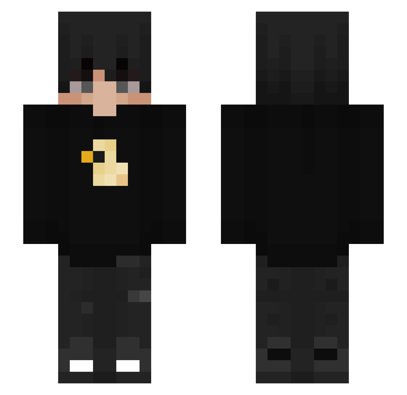 Wharp Minecraft skin, front and back view