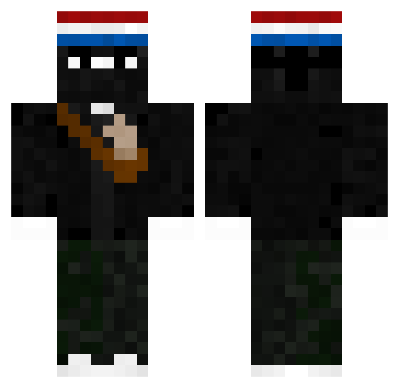 WildDuck420 Minecraft skin, front and back view