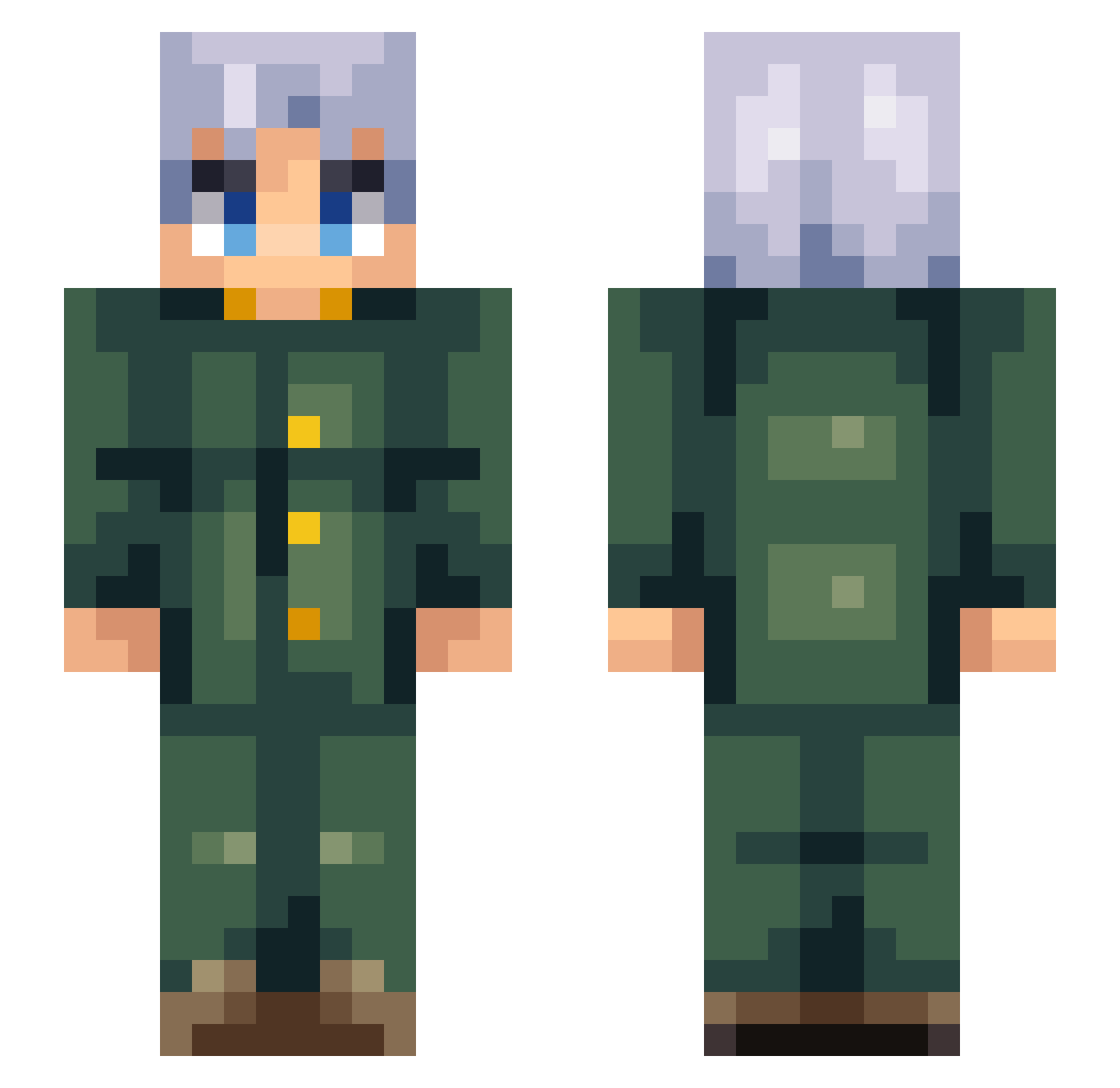PatateD0uce Minecraft skin, front and back view