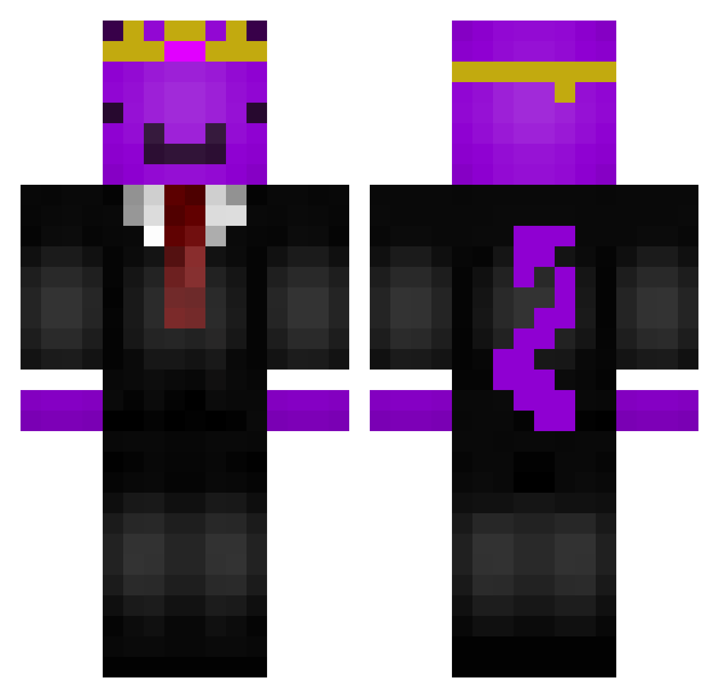 RyuODravin Minecraft skin, front and back view