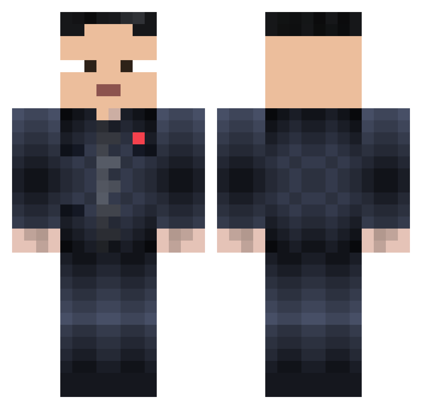 Chul Minecraft skin, front and back view