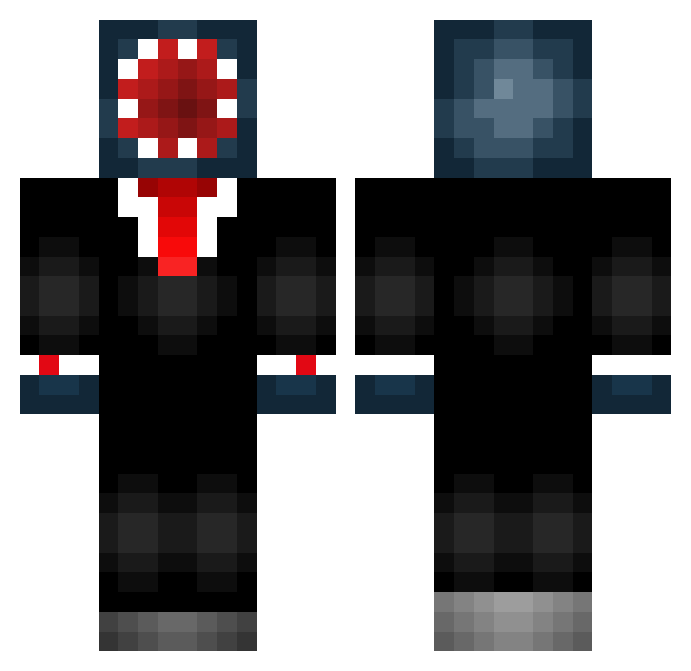 IncredibleZBO Minecraft skin, front and back view