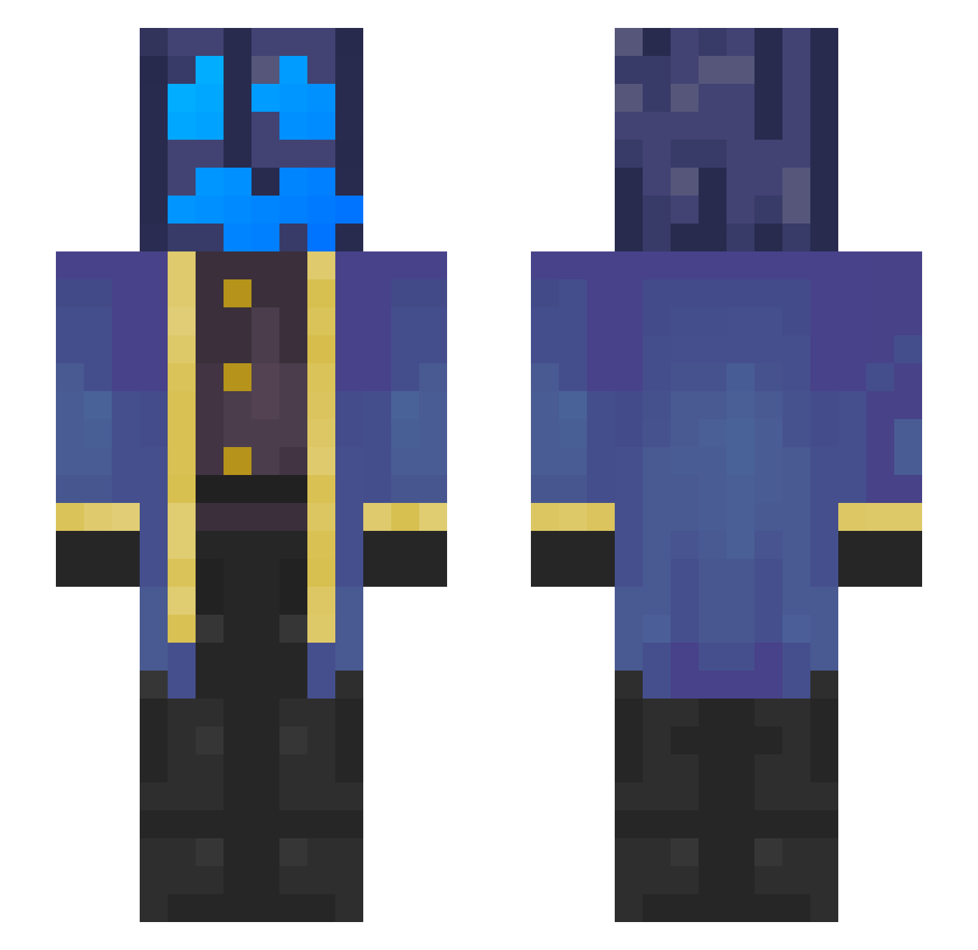 Ladelan Minecraft skin, front and back view