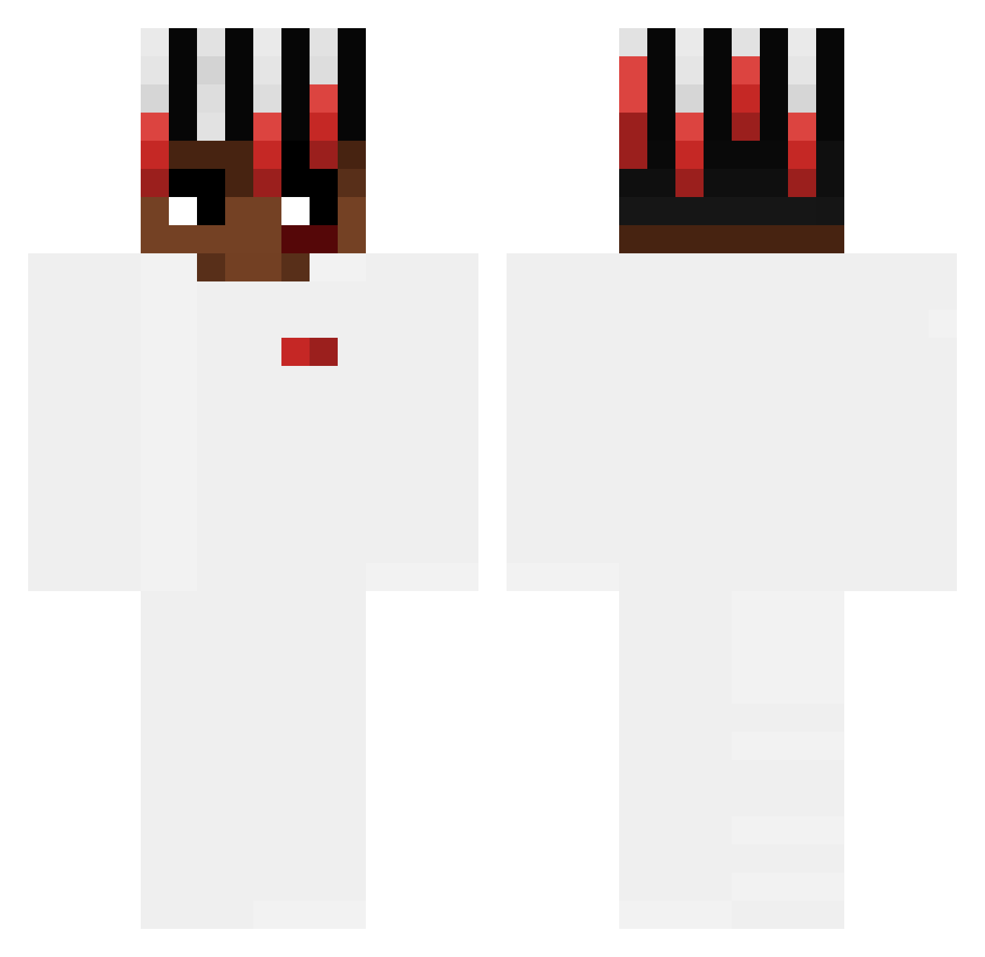lpks Minecraft skin, front and back view