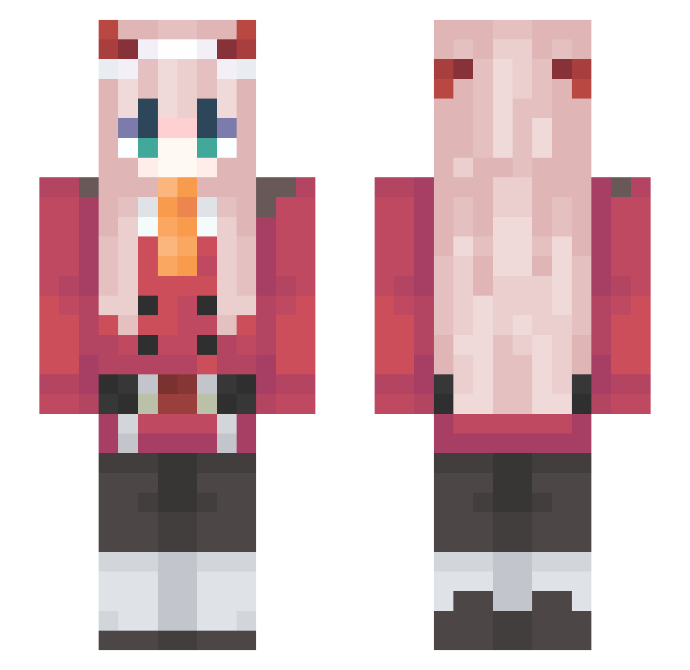 Fredo_Craft Minecraft skin, front and back view