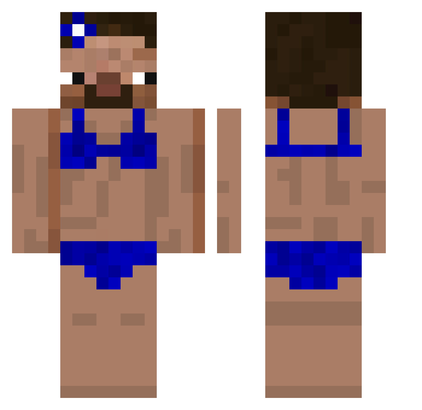 RandomRuim Minecraft skin, front and back view
