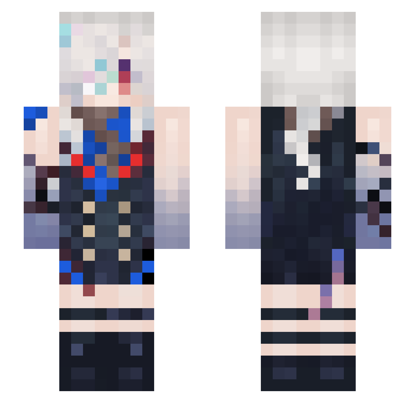 Salagerth Minecraft skin, front and back view