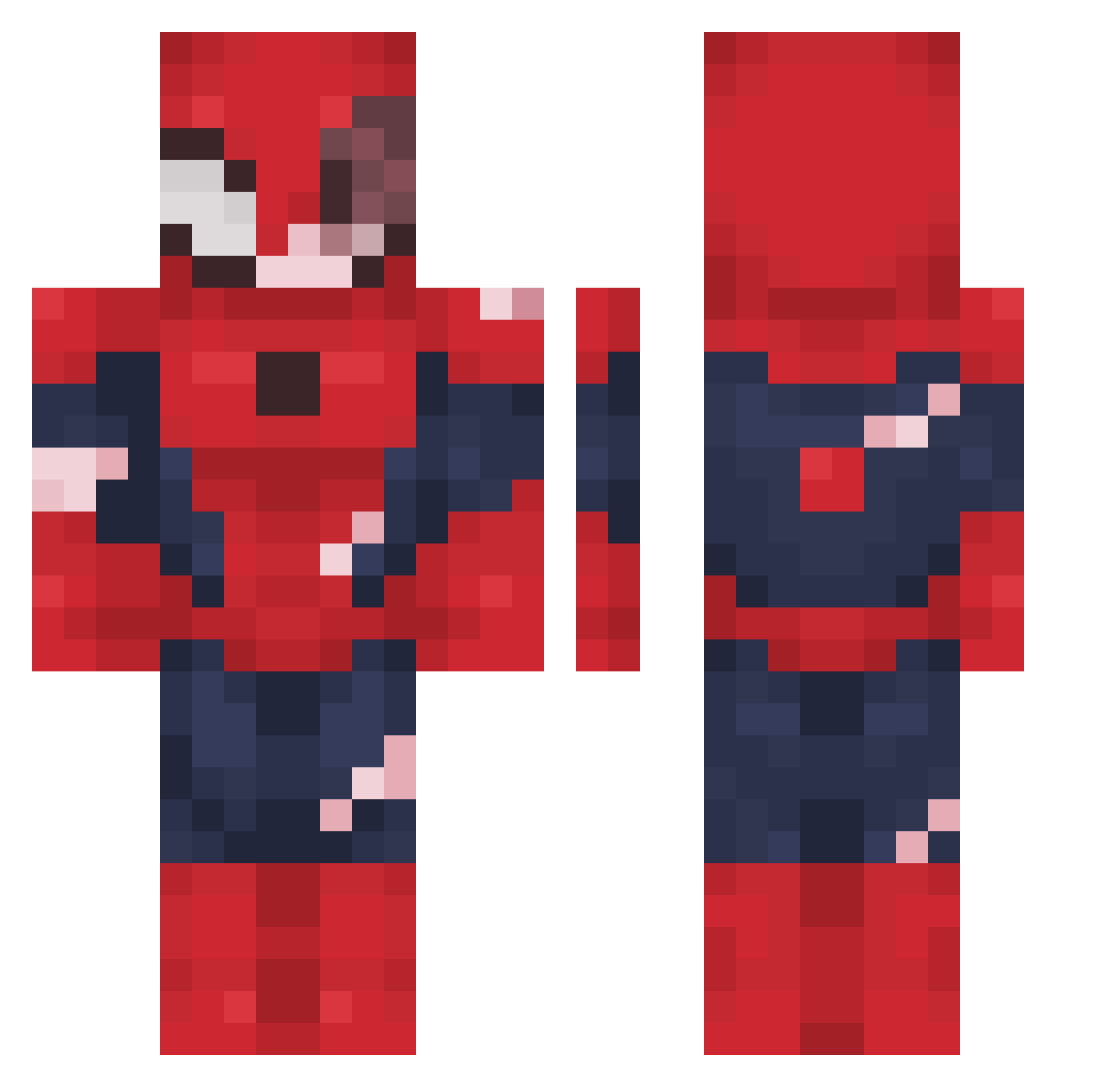 Kridnuh Minecraft skin, front and back view