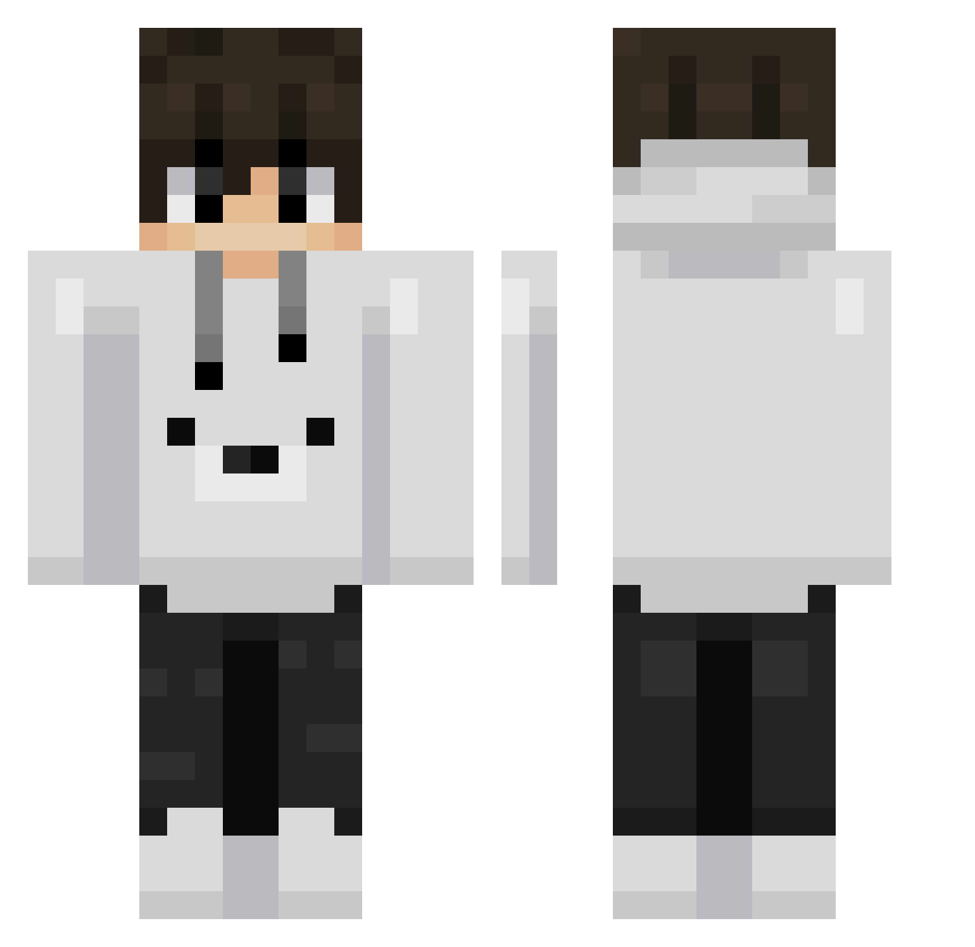 14Fourteen Minecraft skin, front and back view