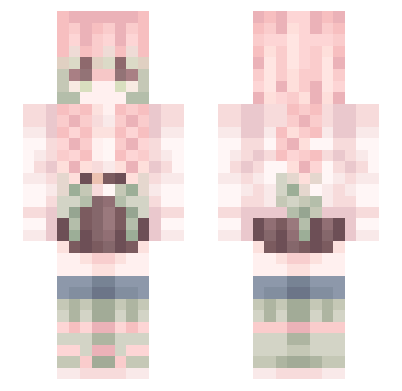 ShekelSniffer Minecraft skin, front and back view