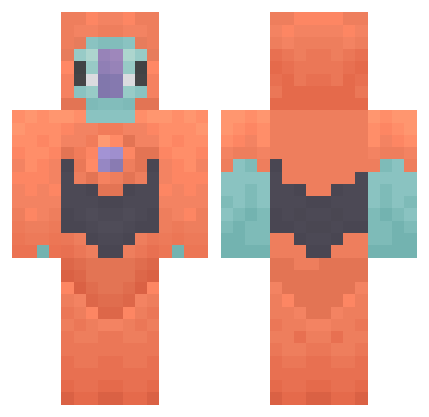 Wite_ Minecraft skin, front and back view
