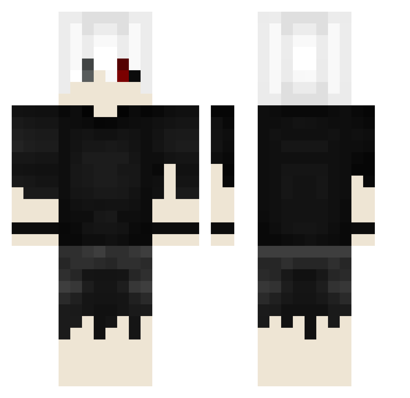 Charulesu Minecraft skin, front and back view