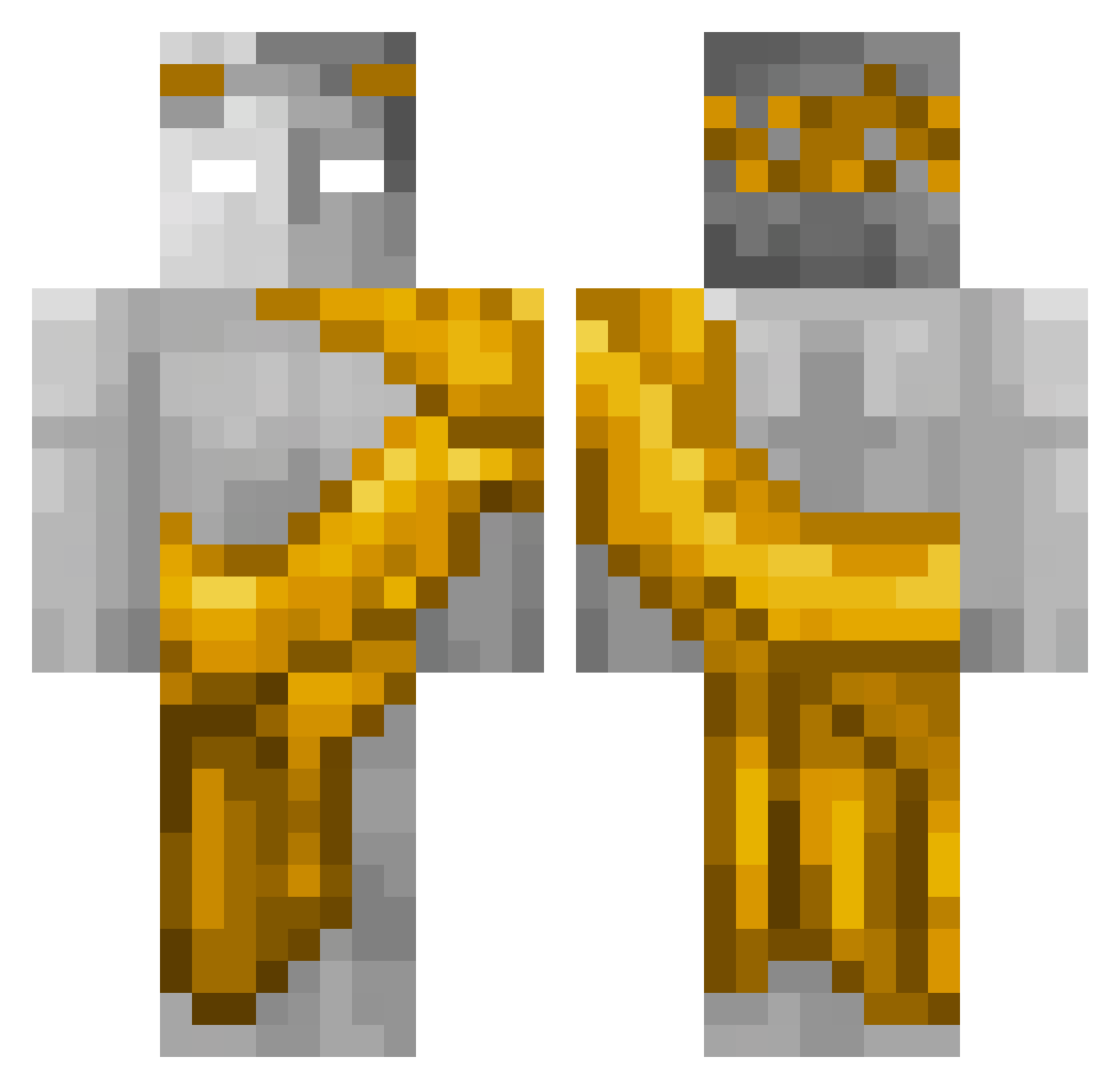 Memesane Minecraft skin, front and back view