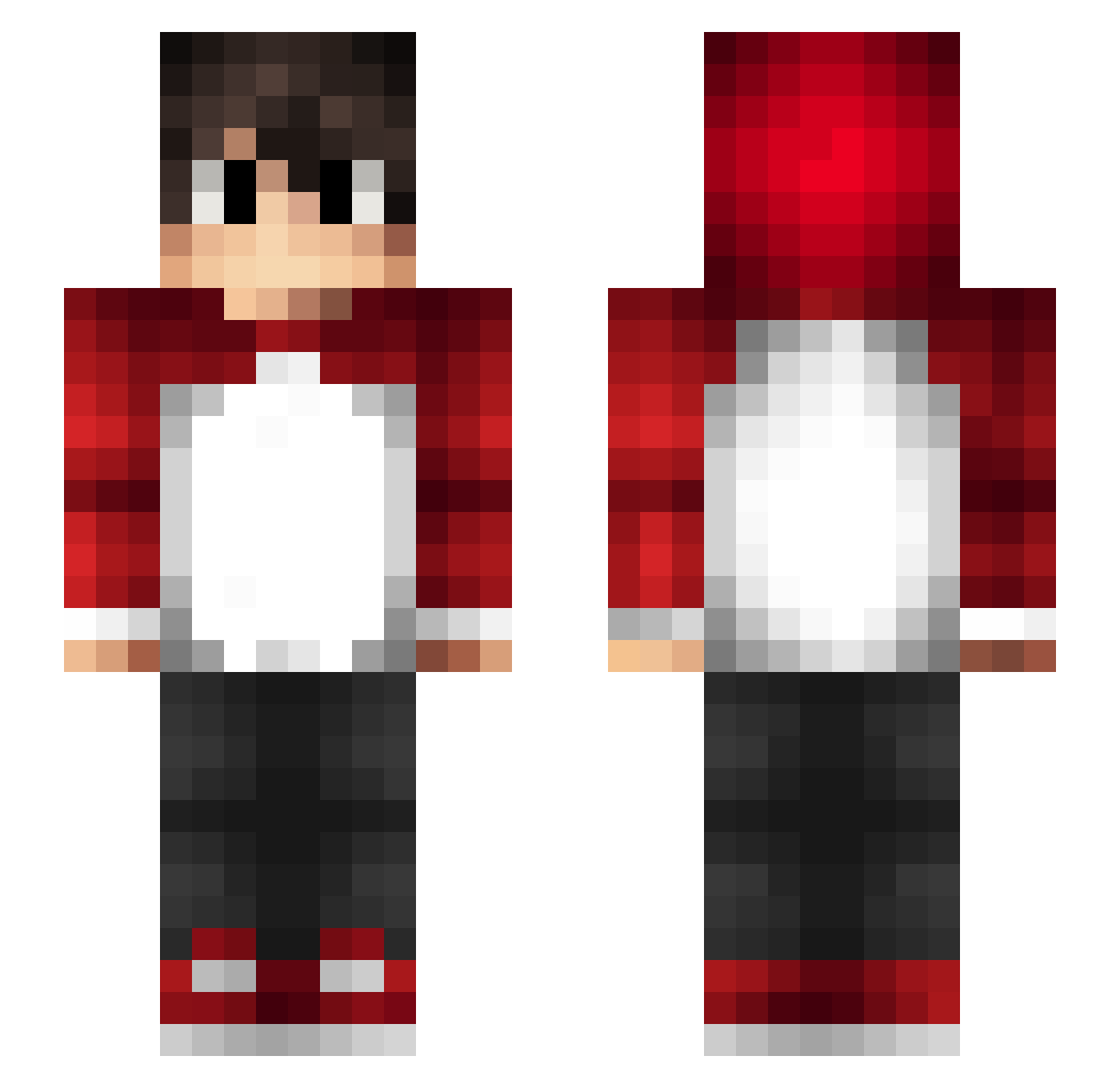 ReaxPvP_ Minecraft skin, front and back view