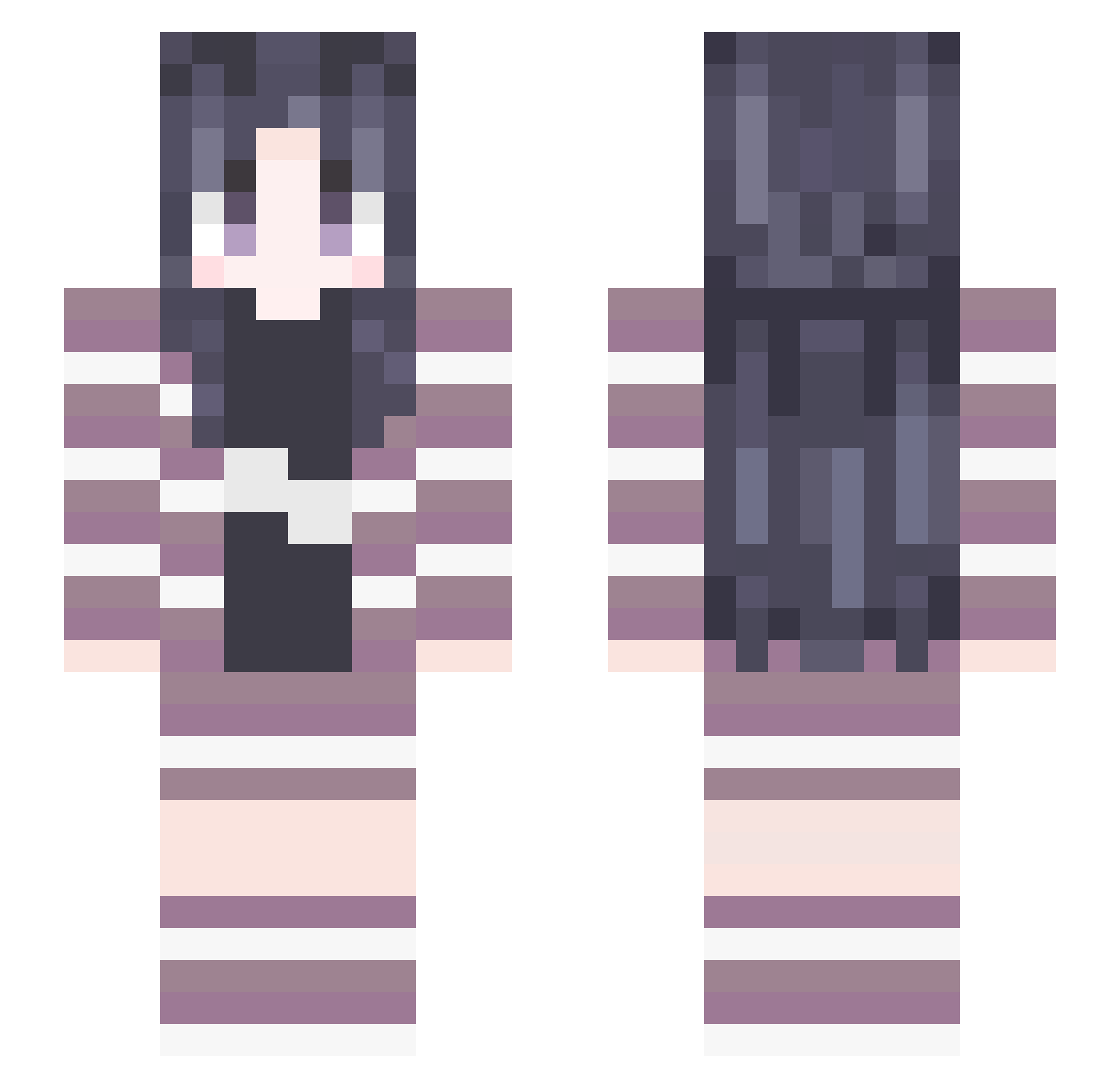 Xx_AwaSuBaru_xX Minecraft skin, front and back view