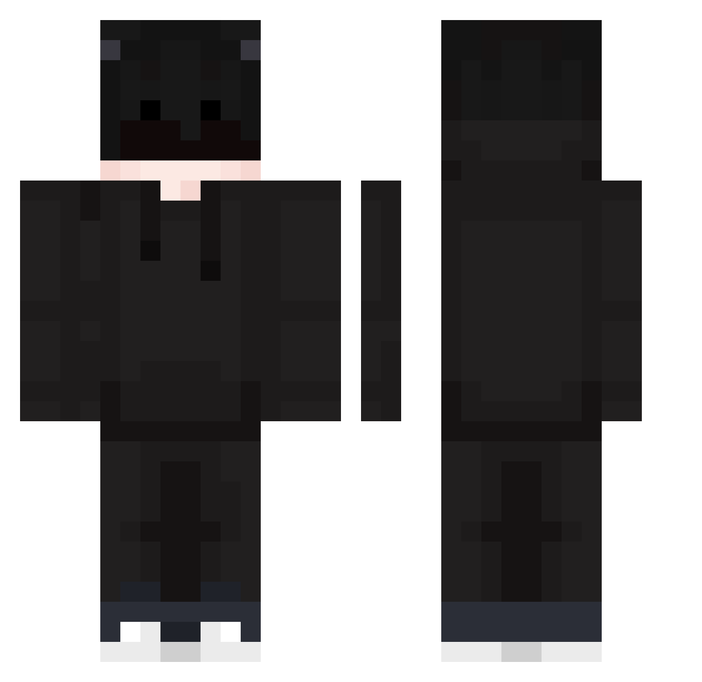 Salman305s Minecraft skin, front and back view