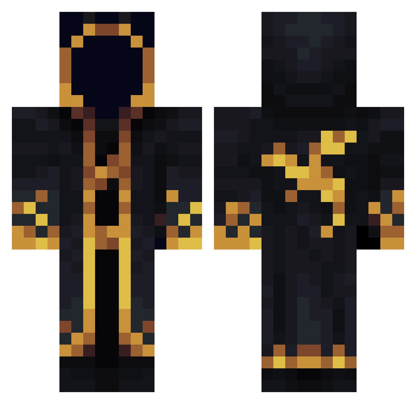 ZaaZou57 Minecraft skin, front and back view