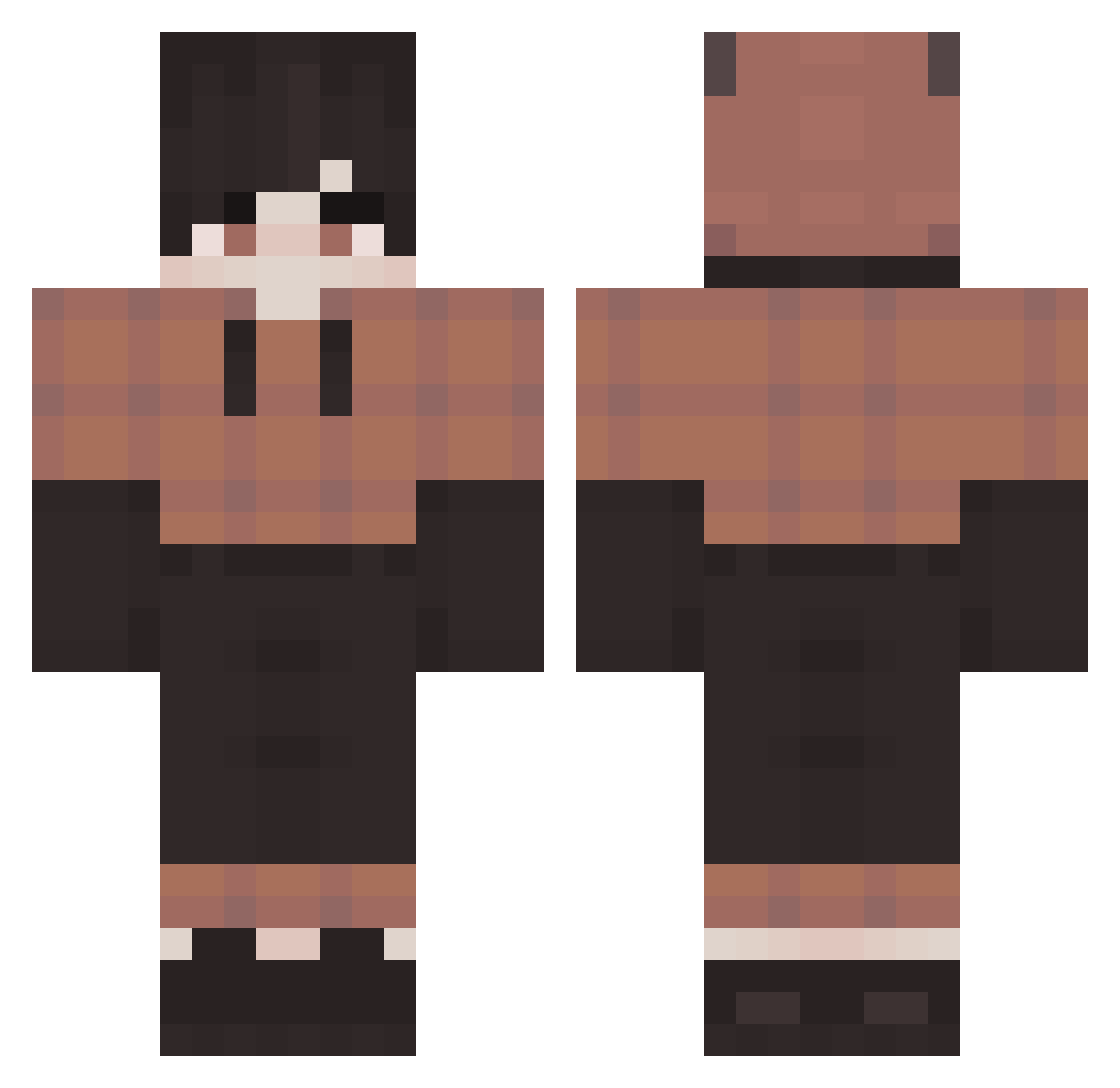 ura0004 Minecraft skin, front and back view