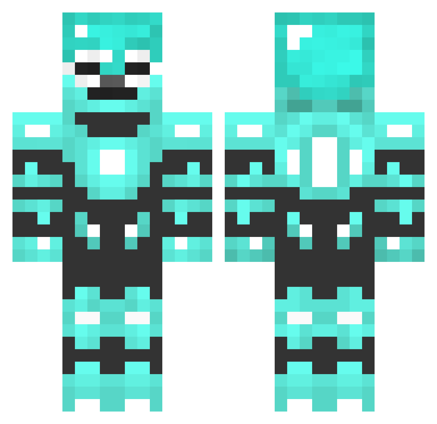 sselenarash Minecraft skin, front and back view